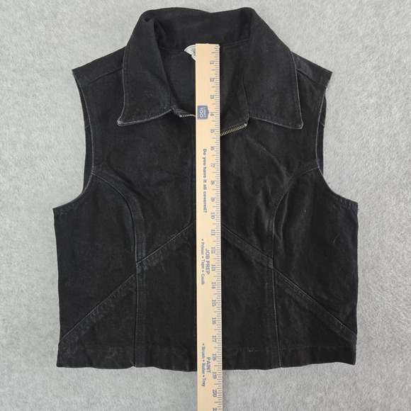 Vtg 90s Rockies Denim Vest Womens Medium Made in USA Western Cowgirl Jeanswear - Picture 6 of 6